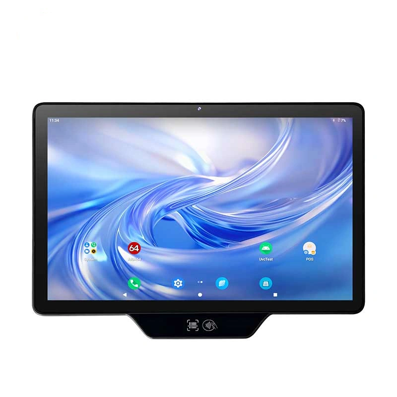 Front view of P11G 11" Android 14 price checker for store deployment