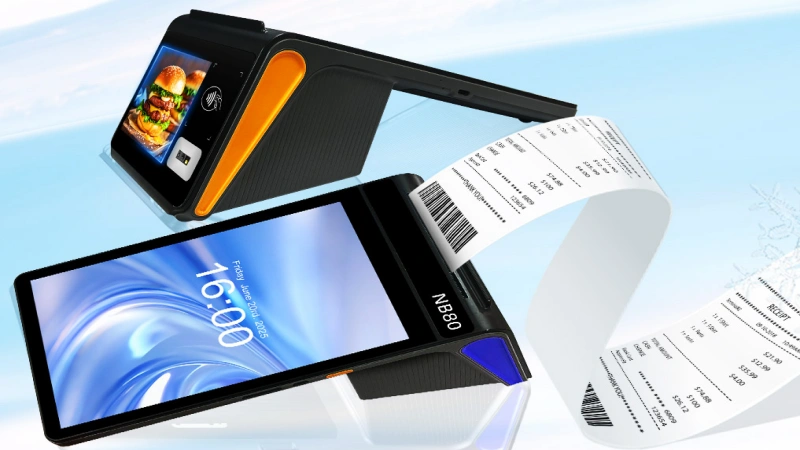 High performance Android smart POS terminal NB80 with thermal printer for retail