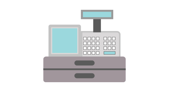 Modern industrial design concept for sleek, user-friendly point-of-sale (POS) and commercial hardware systems.