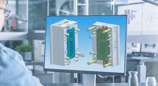 Engineer performing 3D mechanical hardware design and CAD modeling for intelligent electronic devices.