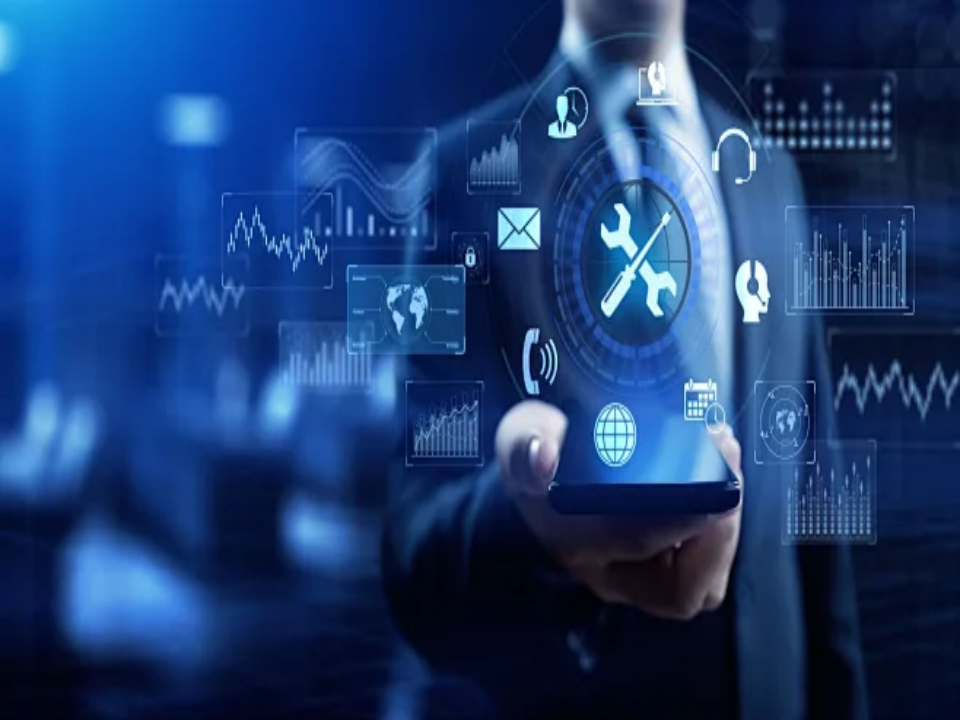 alt="Development and integration support concept showing handheld device with system tools, APIs and peripheral connectivity for POS terminals."
