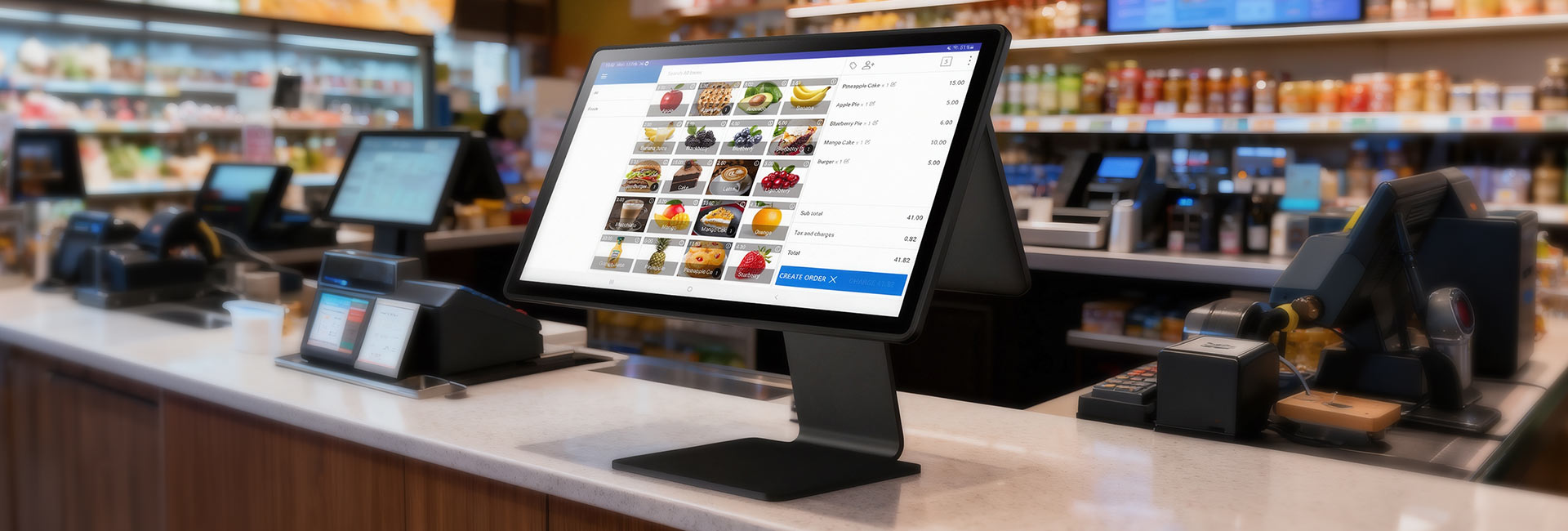 Noryox all-in-one cash register solution for supermarket self-service