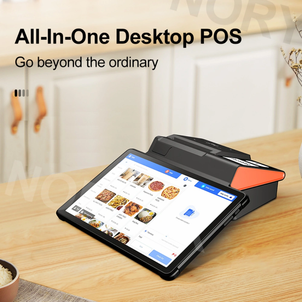 NB11T dual-screen POS terminal with 11-inch main display and 2.4-inch customer display for efficient store checkout.