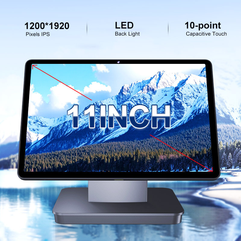TPAD Android POS tablet display with water splash visual
